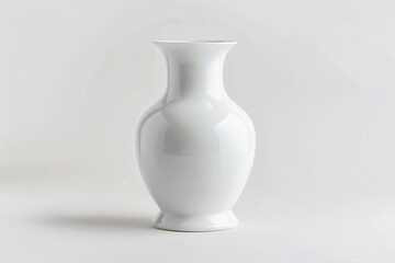 Elegant White Vase Porcelain Art Minimalist Style Home Decor Decorative on transparent background