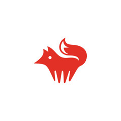 Fox silhouette simple minimal logo shows elegance and intelligence with clean modern design perfect for branding wildlife fashion or creative business identity