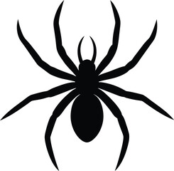 Spider silhouette vector art illustration