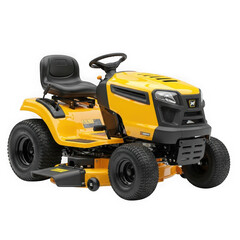 Powerful yellow riding lawn mower for effortless yard maintenance and landscaping