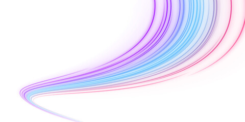 Vibrant glowing curves intersect, forming a complex pattern of light and shadow. Magic shining neon light line trails. Bright, curved lines in motion radiate from a central point.