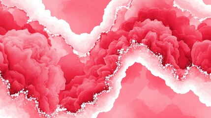 Abstract pink and white agate texture seamless pattern