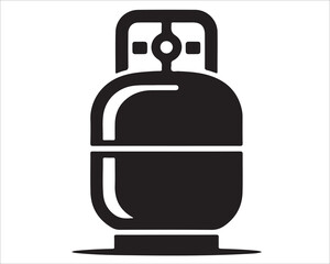 LPG fuel tank silhouette illustration for industrial use