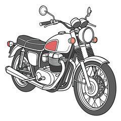 motorcycle on a white background