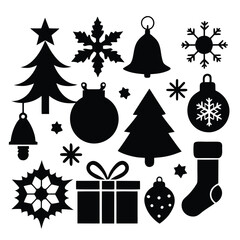 set of christmas icons