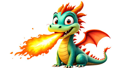 Obraz premium red dragon cartoon