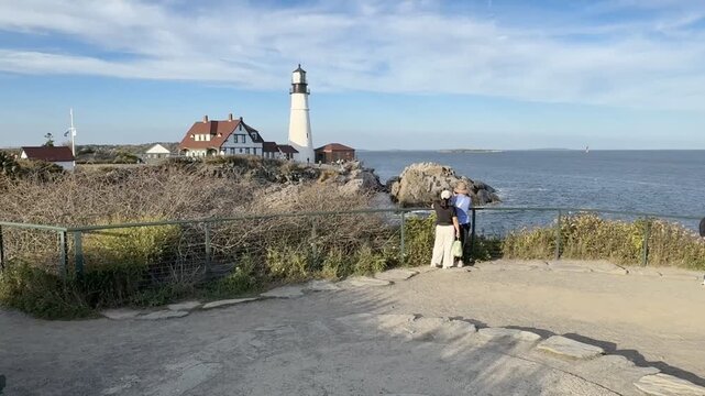 Tourist Mecca: Portland Head Light, Maine