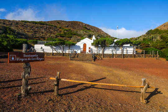 Scenic view of Virgen de los Reyes ermitage, famous religious landmark in el Hierro island, Canary islands, Spain, Europe	