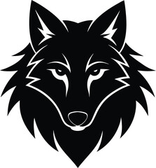 Striking wolf head vector illustration ideal for a tribal tattoo or wild animal mascot designStriking wolf head vector illustration ideal for a tribal tattoo or wild animal mascot design
