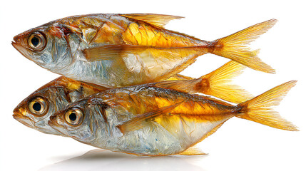 The fish's body is predominantly a bright, vivid orange gold with large, detailed scales, fading to a lighter, silvery  on its belly