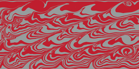 Obraz premium Abstract Red and Gray Swirling Pattern with Organic Fluid Lines.