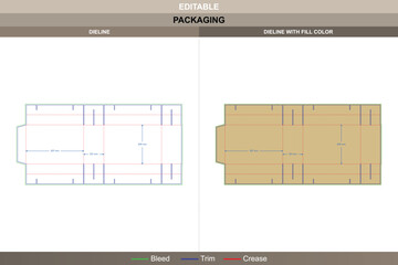 Cartons paper dieline cartons, vector packaging template with fold structure and die line for efficient production, shipping, and branding
