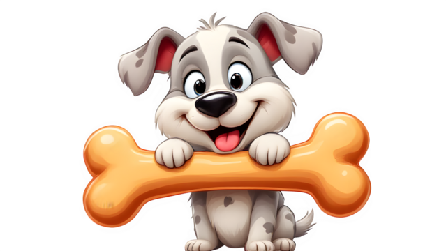 dog with bone