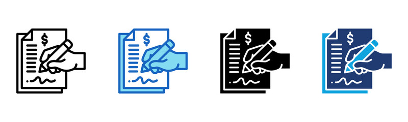 User Report icon Multi Style Vector Illustration