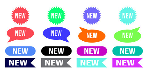 Abstract new arrival tag icon set. Sale sticker, price sticker showcasing different tag icon designs