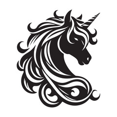 Fototapeta premium unicorn silhouette vector set