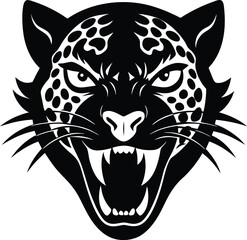 Striking vector illustration of a tiger head for a powerful wildcat tattoo or logo design