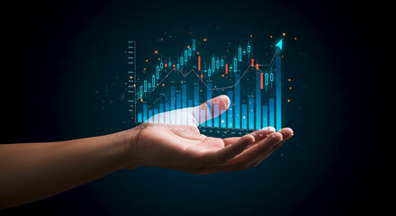 Chart in Hand Financial Growth Investment Strategy Stock Market Analysis Business Success Data Visualization Trading