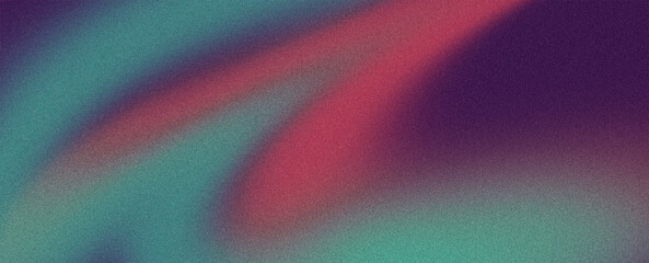 Abstract teal, red, and purple gradient background.