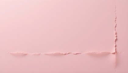 Edge of tear smooth clean pale pink paper isolated for scrapbooking