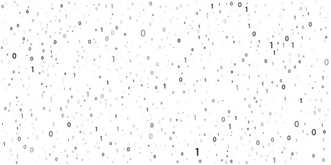 Abstract digital background with ones and zeros. Vector graphic pattern with binary code