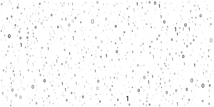 Abstract digital background with ones and zeros. Vector graphic pattern with binary code