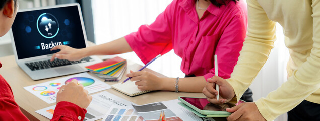 Backup Storage Data Internet Technology Business concept. Database storage cloud technology file...