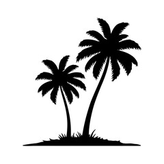 Fototapeta premium palm trees silhouette