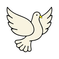 vector illustration of a dove of peace bird