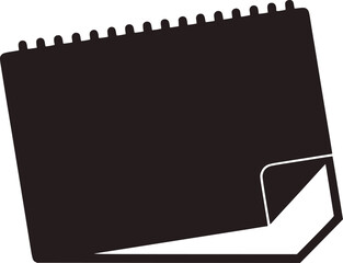 Dark gray notepad page with torn corner paper