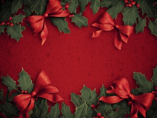 Velvet Red Christmas Frame