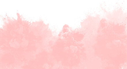 A soft and delicate pink powder explosion creates a dreamy and ethereal effect isolated on transparent background, perfect for adding a touch of romance