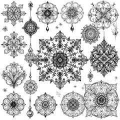 Ornate decorative design elements