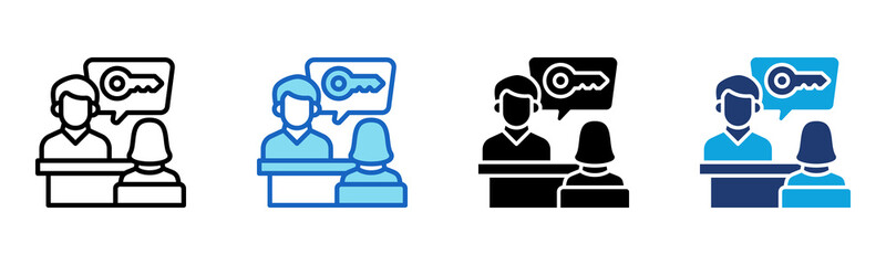 Business Consultant icon Multi Style Vector Illustration