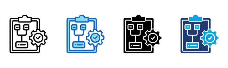 Scenario Planning icon Multi Style Vector Illustration