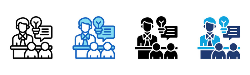 Consultant Services icon Multi Style Vector Illustration