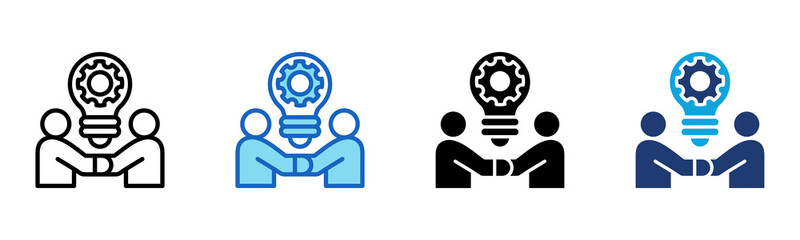 Innovation Consulting icon Multi Style Vector Illustration