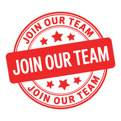 Join our team recruitment stamp with stars