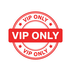 Red stamp with vip only text and stars