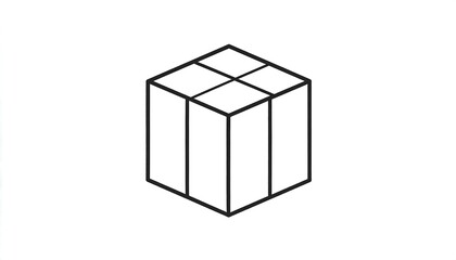 Isometric Cube Structure - A Simple Geometric Illustration.