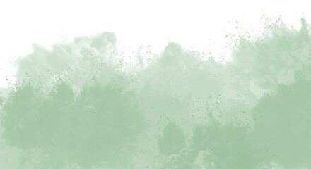 Light green watercolor splash isolated on transparent background creates a soft and calming effect, perfect for adding a touch of nature to your designs