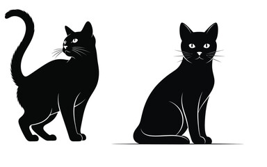 Vectorized cat for print, sketch, Wallpaper, Decoration 