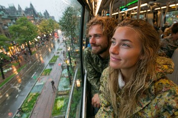 A trip on the electric bus of the future. Generative AI