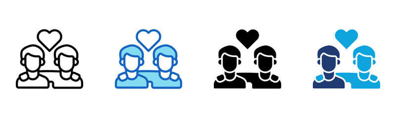 Support Group icon Multi Style Vector Illustration