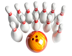 bowling ball crashing into the pins