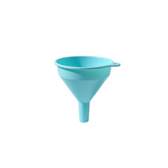 Bright Blue Plastic Funnel for Kitchen and Laboratory Use