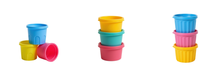 Colorful and Fun Plastic Play Cups for Kids and Educational Activities