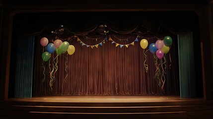 DecoratedStageWithBalloons