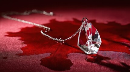 Bloodstained Crystal Pendant