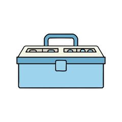 Toolbox flat design icon with simple and modern style